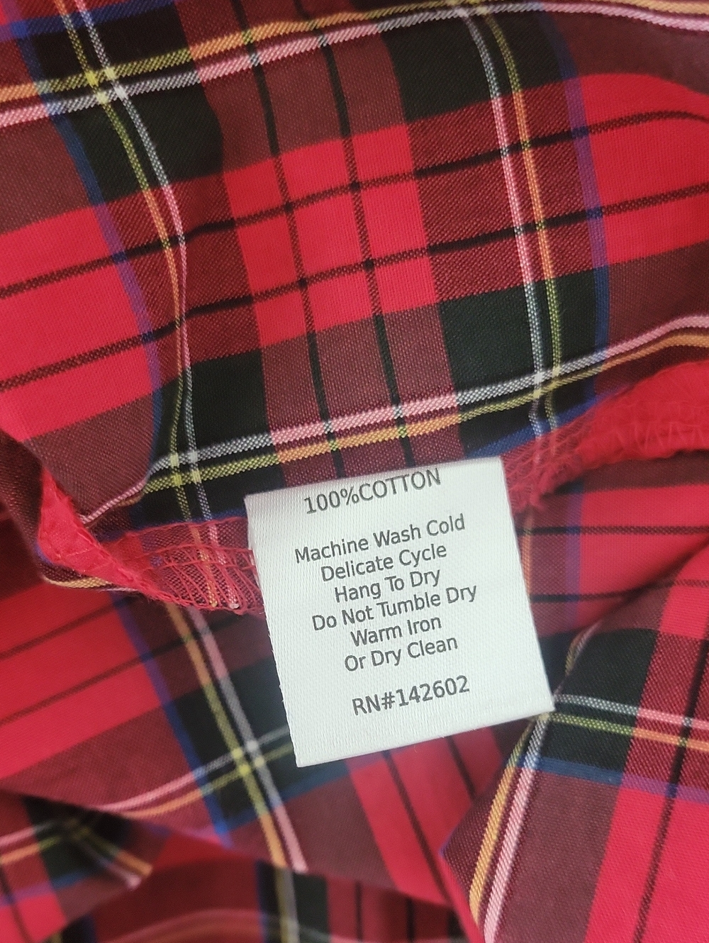 Sail To Sable Red Black Plaid Caftan Dress NWT Size XS - Picture 10 of 16